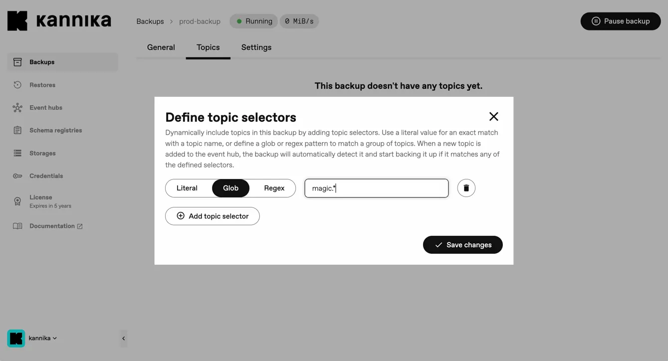 Topic Selectors